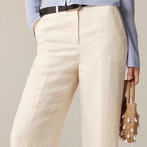 J. Crew Wide-leg pant in linen-cupro blend